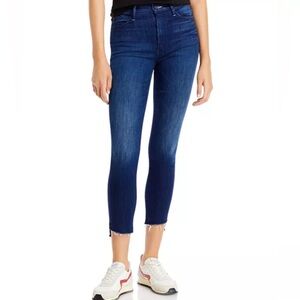 MOTHER The Stunner Ankle Step Fray Jeans in Cross Your Fingers Size 25